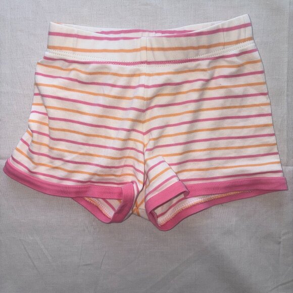 LAKE Other - Kids' LAKE Pajama Pima Cotton Stripe Shorts - Size 3 - Pink and Orange
